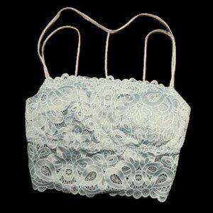 Gilly Hicks Light Blue/Gray Lace Bralette – Size S
